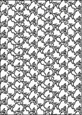 Whimsical Black Rhino Outline Rug