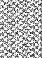 Whimsical Black Rhino Outline Rug