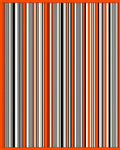Retro Orange Black Stripe Rug