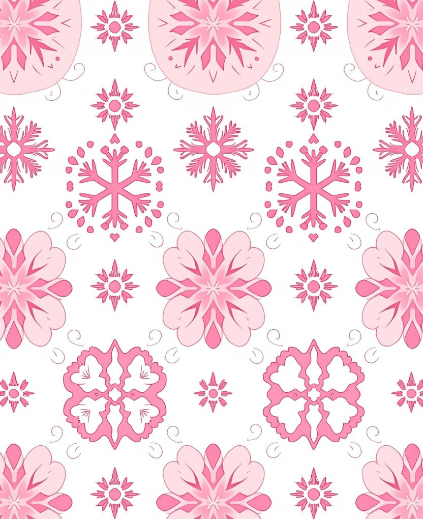 Feminine Pink Floral Medallion Arrangement Rug