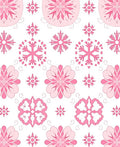 Feminine Pink Floral Medallion Arrangement Rug