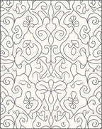Classic Cream Charcoal Floral Damask Rug