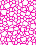 Bright Pink Geometric Organic Network Rug