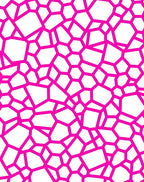 Bright Pink Geometric Organic Network Rug