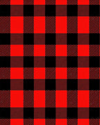 Crimson Black Plaid Checkered Rug