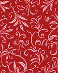 Crimson Light Pink Floral Swirls Rug