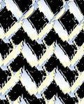 Abstract Black White Yellow Interlocking Shapes Rug