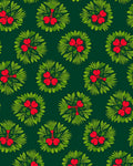 Emerald Green Red Floral Medallion Rug