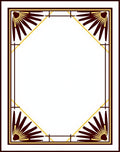 Art Deco Marigold Sunburst Border Rug