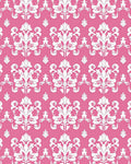 Pink floral damask classic repeat Rug