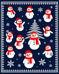 Charming Snowmen Winter Festival Rug