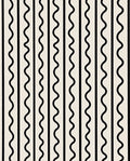Modern Black White Wavy Stripe Rug