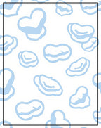 Baby Blue Abstract Cloud Arrangement Rug