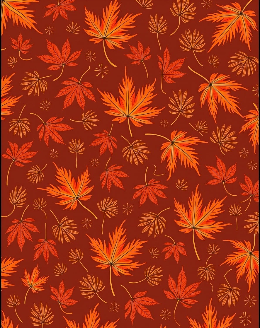 Autumn Maple Leaf Cluster Rug