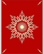 Crimson Sunburst Star Medallion Rug