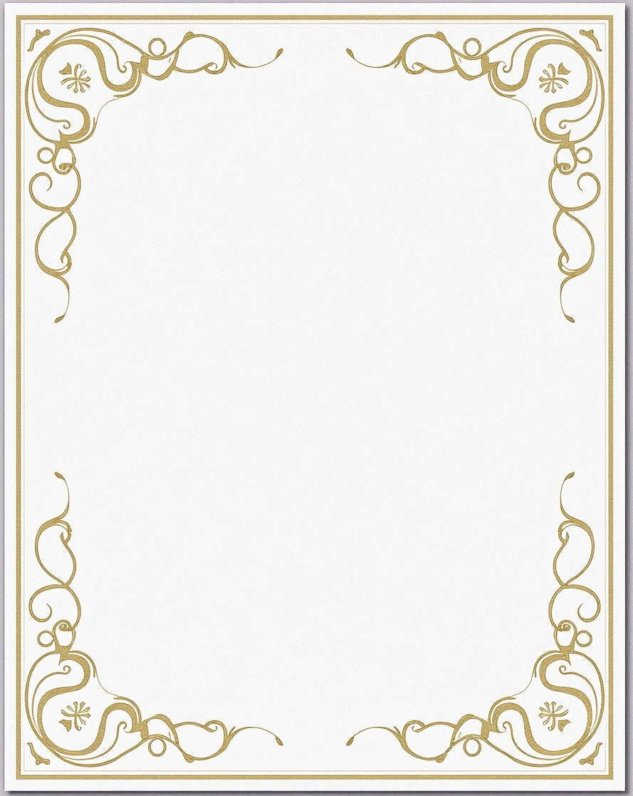 Golden Filigree Flourish Corner Rug