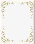 Golden Filigree Flourish Corner Rug