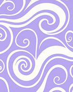 Lavender Cream Swirl Ribbon Rug