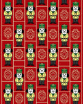 Holiday Nutcracker Red Geometric Rug