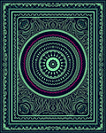 Vibrant Mint Medallion Geometric Border Rug
