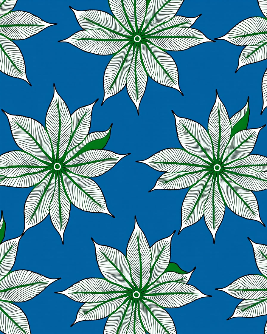 Vibrant Blue Green Petal Mandala Rug