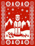 Merry Santa Woodland Scene Rug