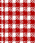 Red White Houndstooth Checkered Rug