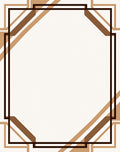 Geometric Warm Brown Art Deco Rug
