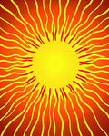 Radiant Yellow Sunburst Rays Rug