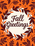 Autumn Leaf Wreath Orange Rug