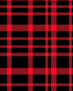 Bold Red Black Plaid Weave Rug