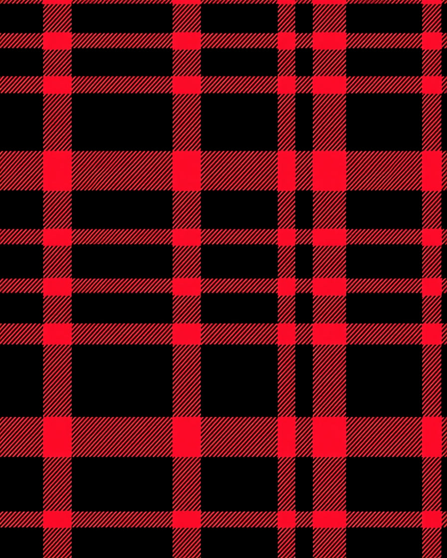 Bold Red Black Plaid Weave Rug