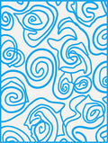 Bright Blue Swirl Floral Harmony Rug