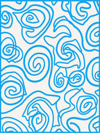 Bright Blue Swirl Floral Harmony Rug