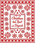 Red Snowflake Christmas Border Rug