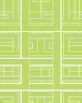 Lime Green White Geometric Grid Rug