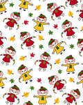 Cute Autumn Mice Falling Leaves Rug
