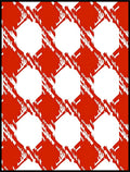 Fiery Red White Hexagon Overlay Rug