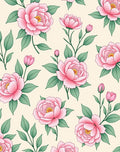 Pretty Pink Peony Botanical Garden Rug