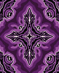 Deep Purple Abstract Floral Mandala Rug