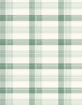 Soft Sage Green Plaid Check Rug