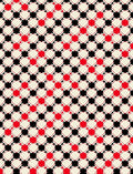 Crimson Black Lattice Starburst Rug