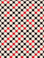 Crimson Black Lattice Starburst Rug