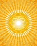 Radiant Golden Sunburst Rays Rug