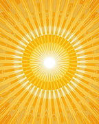 Radiant Golden Sunburst Rays Rug