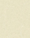 Cream Swirl Branch Leaf Rug