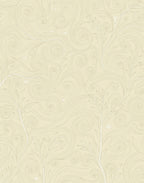 Cream Swirl Branch Leaf Rug
