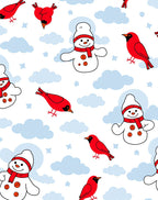 Christmas Snowmen Cardinal SkyRug Rug