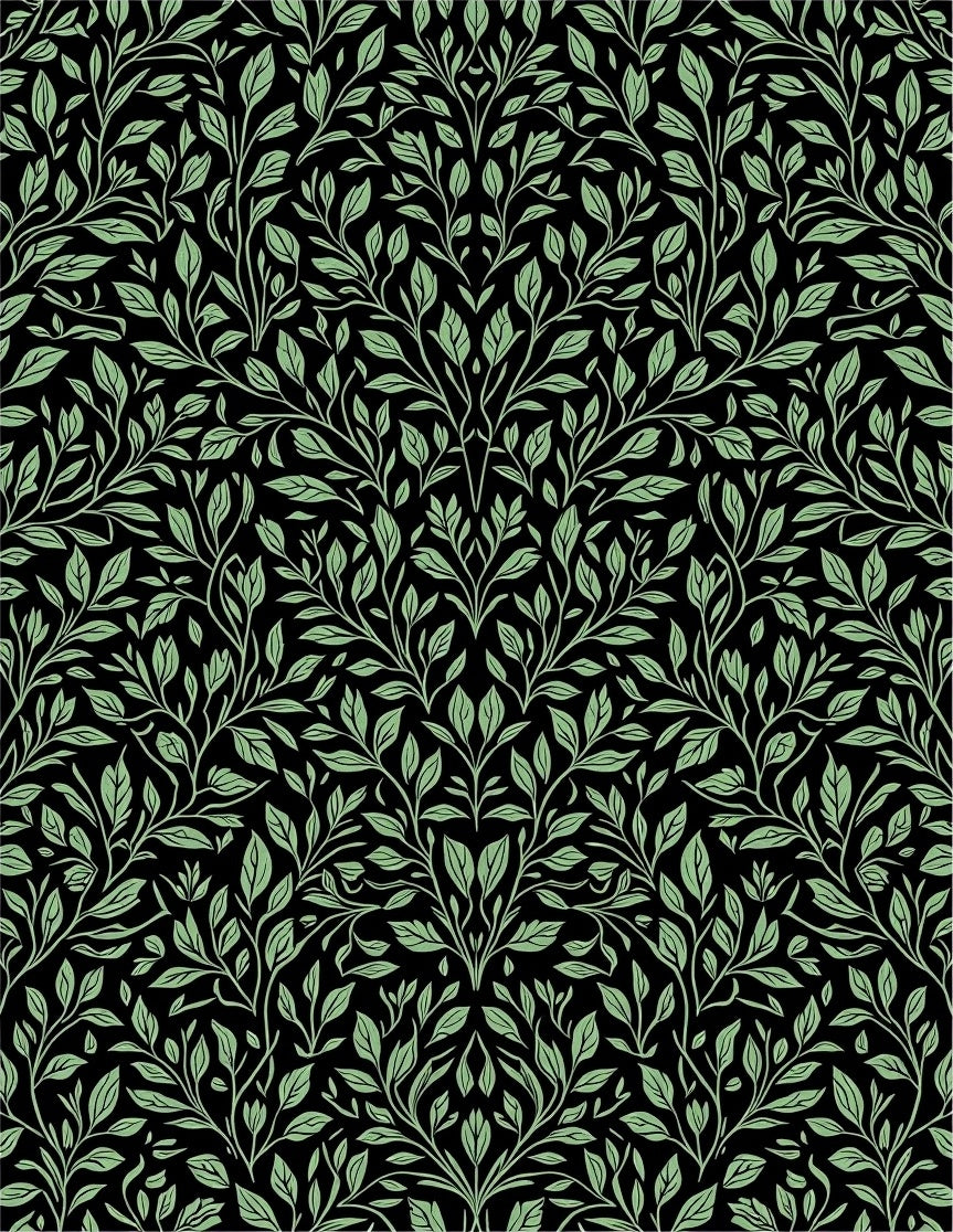 Verdant Leaf Branch Arabesque Rug