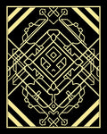 Art Deco Gold Geometric Symmetry Rug